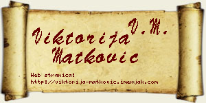 Viktorija Matković vizit kartica